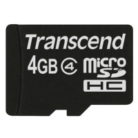 TRANSCEND MicroSDHC karta 4GB Class 4, bez adaptéru