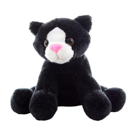 Kočka plyšová černá 14 cm Wiky