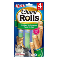 Ciao Churu Cat Rolls Kuřecí trubičky s tuňákovým krémem 4 × 10 g