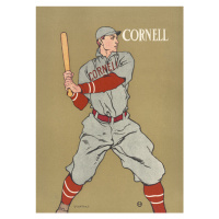 Ilustrace Vintage Drawing of a Baseball Player, Edward Penfield, 30 × 40 cm