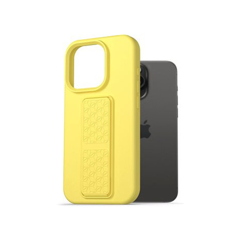 AlzaGuard Liquid Silicone Case with Stand pro iPhone 15 Pro Max žluté