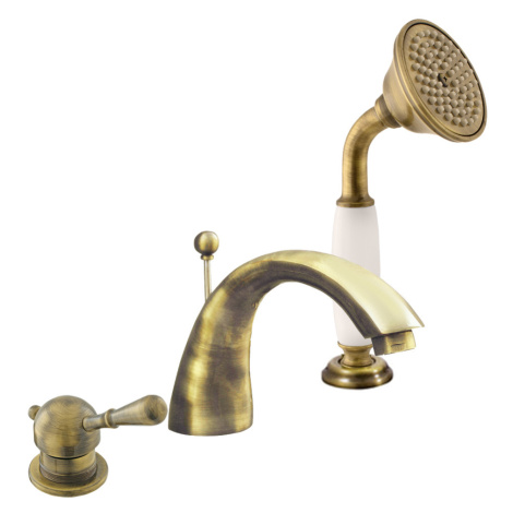 LABE - Vanová baterie 3-otvorová, Stará mosaz (Bronz) L469.0SSM, RAV Slezák RAV SLEZÁK