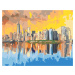Malování podle čísel - NEW YORK V ODRAZE VODY Rozměr: 80x100 cm, Rámování: bez rámu a bez vypnut