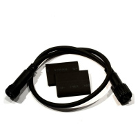 DECOLED Prodlužovací kabel, černý, 0,5 m, IP67