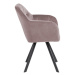 Dkton Designová otočná židle Aletris růžová