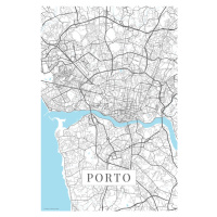 Mapa Porto white, POSTERS, 26.7x40 cm