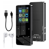 MP3 Přehrávač 16GB Bluetooth 5.0 Diktafon Přenosný Přehrávač Sluchátka