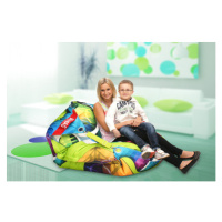 BEANBAG Designový sedací vak 189x140 abstrakt s popruhy