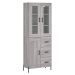 vidaXL Skříň highboard šedá sonoma 69,5 x 34 x 180 cm kompozitní dřevo