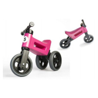 Teddies Funny Wheels Sport 2v1 růžové s gumovými koly