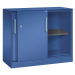 C+P Skříň s posuvnými dveřmi ASISTO, výška 897 mm, šířka 1000 mm, enciánová modrá/enciánová modr