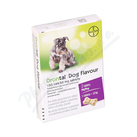 Drontal Dog Flavour 150/144/50mg psy tbl.2