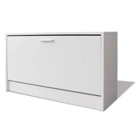 Botníková lavice bílá 80x24x45 cm