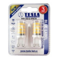 TESLA - LED G9000330-5PACK, žárovka, G9, 3W, 230V, 300lm, 15 000h, 3000K teplá bílá, 360° 2ks v