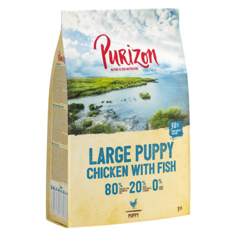 Purizon - bez obilovin granule, 1 kg za skvělou cenu! - Large Puppy kuře & ryba - bez obilovin