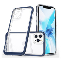 Průhledné pouzdro 3v1 pro iPhone 11 Pro gelový kryt s rámečkem modrý