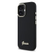 Pouzdro Guess pro iPhone 16 Plus 6.7 černé Silicone Script Metal Logo & Fram