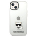 Karl Lagerfeld Choupette Logo kryt iPhone 14 Plus čirý