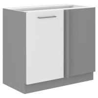 Kuchyňská skříňka Bianka 105ND 1F BB, bílá/ šedá