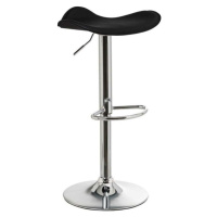 Černé barové židle s nastavitelnou výškou z imitace kůže v sadě 2 ks (výška sedáku 73 cm) – Casa