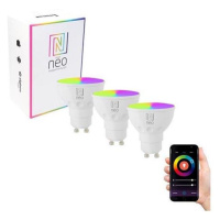 NEO SMART sada 3x žárovka LED GU10 6W RGB+CCT+CCT barevná a bílá, stmívatelná, WiFi 07724C