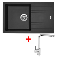 Sinks LINEA 780 Metalblack + Elka LINEA 780 Metalblack + Elka