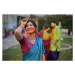 Fotografie Indian woman in saree with Holi, Mayur Kakade, 40 × 26.7 cm