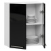 Ak furniture Závěsná kuchyňská skříňka Olivie W 60 cm bílo-černá