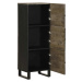 vidaXL Skříň highboard černá 40x33x110 cm masivní mangovníkové dřevo