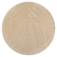 Flair Rugs koberce Kusový koberec Solace Lino Leaf Natural kruh - 160x160 (průměr) kruh cm