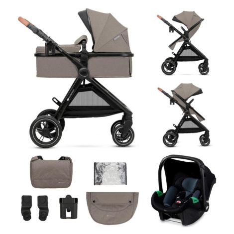 KINDERKRAFT - Kombinovaný kočárek 3v1 ESME Sand beige + autosedačka MINK PRO KSESME00BEG300N