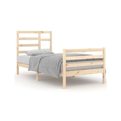 Rám postele masivní dřevo 90 × 200 cm, 3105845 SHUMEE