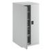 LISTA Zásuvková skříň s otočnými dveřmi, výška 1450 mm, 5 polic, nosnost 200 kg, světle šedá