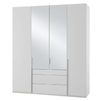 Skříň Moritz - 180x236x58 cm (bílá, zrcadlo)