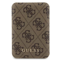 Nabíječka Guess Induction Powerbank 15W GUPB5FP4EMGW 5000mAh brown 4G Leather Metal Logo MagSafe