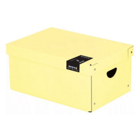 Karton P+P Krabice úložná lamino PASTELINI - žlutá / 35,5 x 24 x 16 cm
