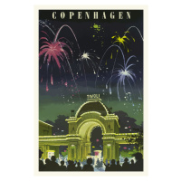 Obrazová reprodukce Vintage Travel Poster (Copenhagen), (26.7 x 40 cm)