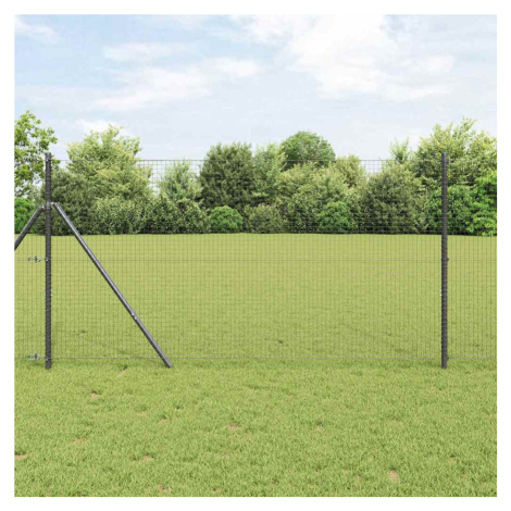 vidaXL Plot s příspěvky Šedá 1.4 x 10 m Ocel