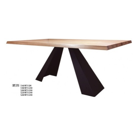 Drewmax Jídelní stůl Metal ST370 / dub Barva: Dub bělený, Provedení: D 220 x 75 x 100 cm