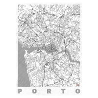 Mapa Porto, Hubert Roguski, (30 x 40 cm)