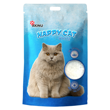 Akinu HAPPY CAT silika gel bílý stelivo pro kočky 16 l