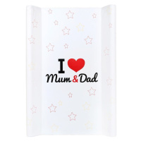 NEW BABY - Přebalovací nástavec I love Mum and Dad bílý 50x80cm