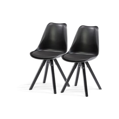 Jídelní židle SCANDINAVIA BEECH černá, set 2 ks Designlink
