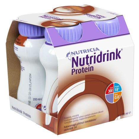 Nutridrink Protein s příchutí čokoládovou 4x200 ml
