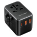 Vention 3-Port USB (C + A + A) Universal Travel Adapter (20W/18W/18W) Black