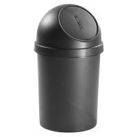 helit Samozavírací nádoba na odpadky z plastu, objem 45 l, bal.j. 2, v x Ø 700 x 400 mm, černá