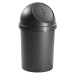 helit Samozavírací nádoba na odpadky z plastu, objem 45 l, bal.j. 2, v x Ø 700 x 400 mm, černá