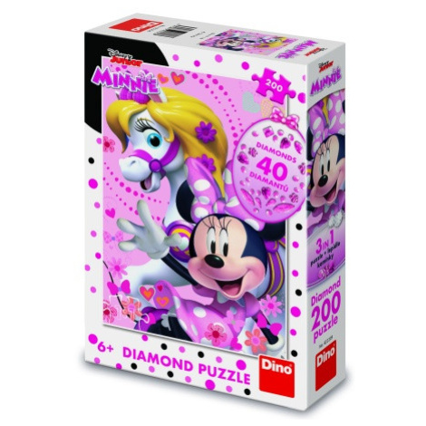 Puzzle Diamantová Minnie Mouse 200 dílků diamond DINO
