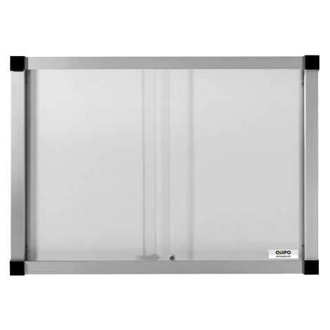eurokraft pro Informační skříňka, posuvné dveře, 8 (2 x 4) listů DIN A4, kovová zadní stěna