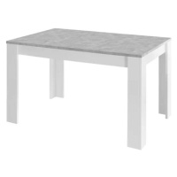 Jídelní stůl BASIC 3 bílá lesk/beton